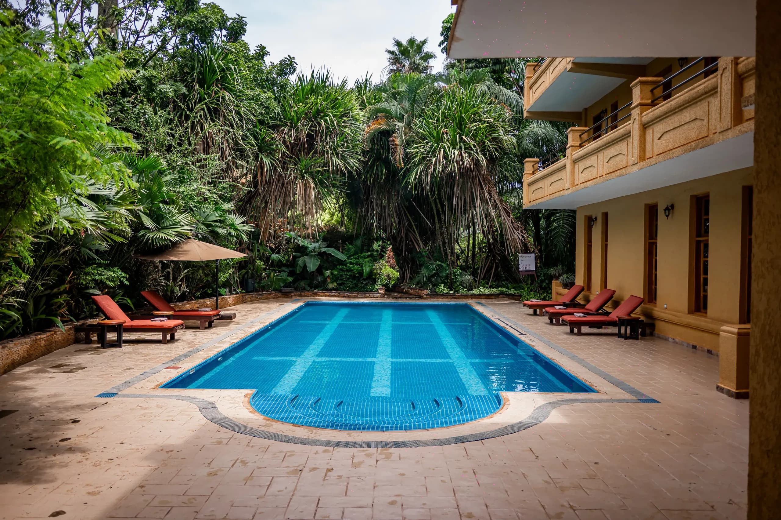 The garden swimming pool at The Emin Pasha Hotel & Spa